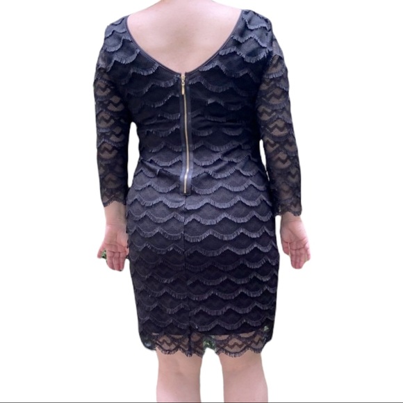 PRICE DROP! Ronni Nicole Stretch Lace Black Dress - Picture 3 of 11